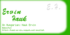 ervin hauk business card